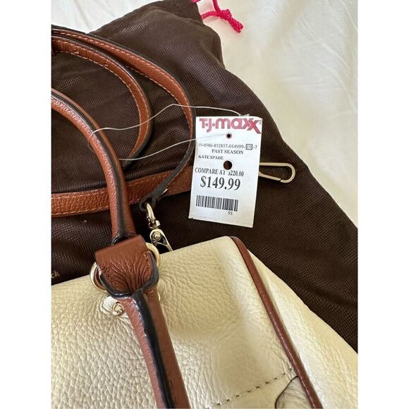 Kate Spade Grant Park Alida Shoulder Tote in bone/dkrst Taupe - Picture 7 of 11